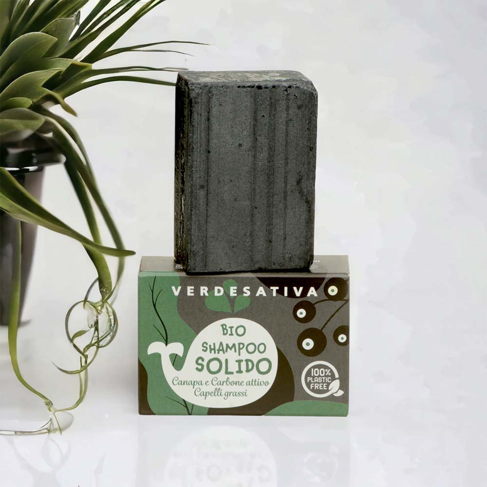 Bio Shampoo Solido Canapa e Carbone Attivo
