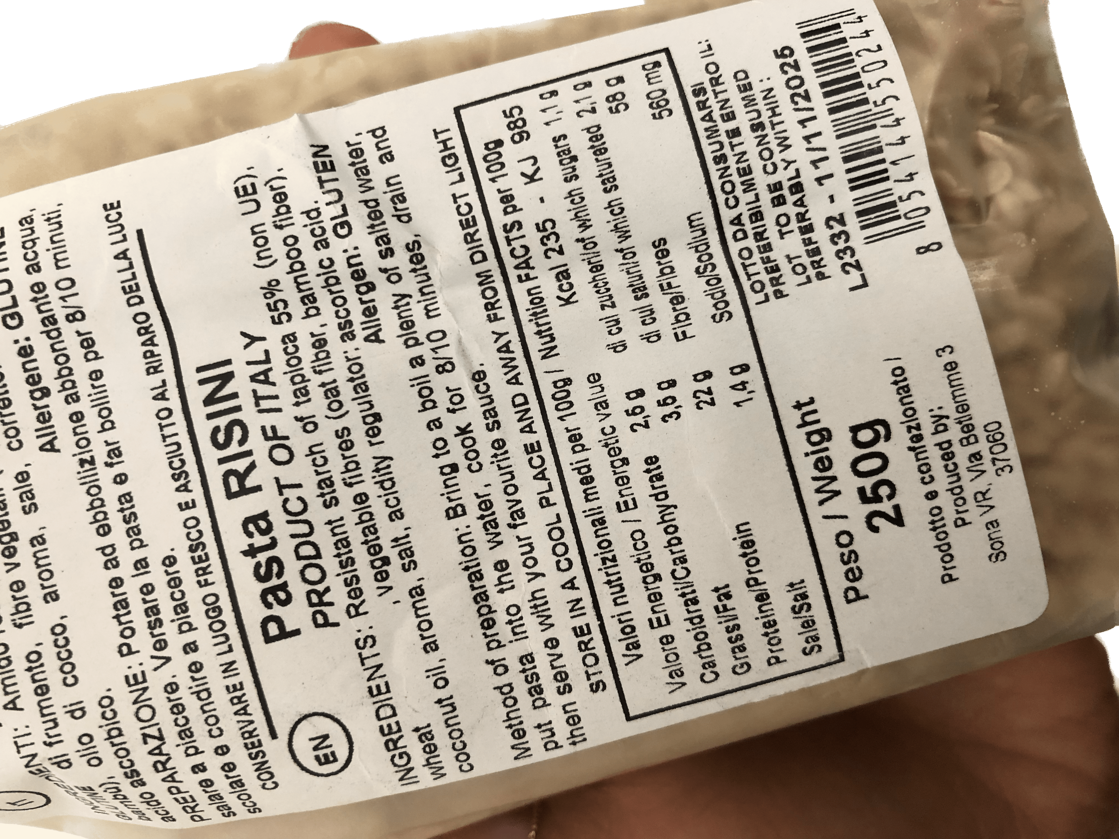 Pastariso Reduced Carb Linea6