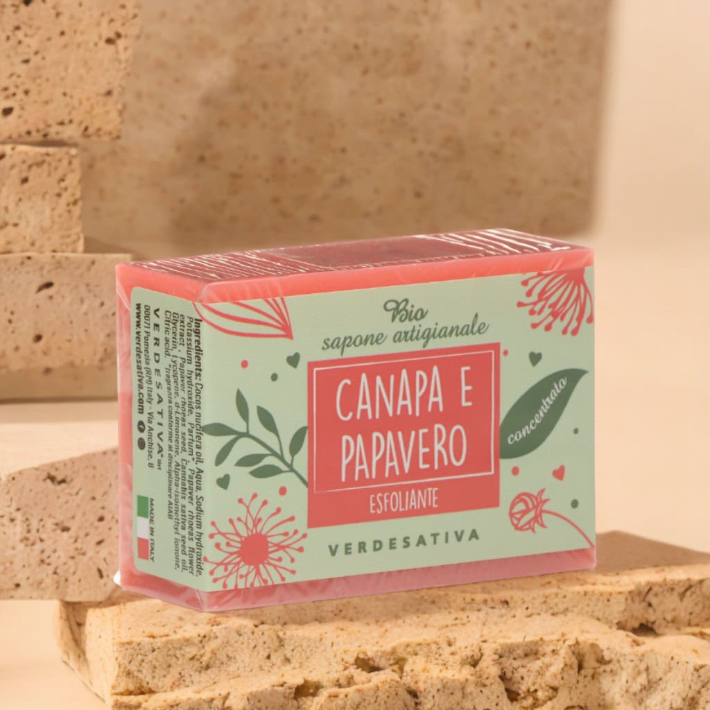 Bio sapone canapa e papavero